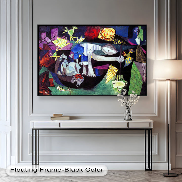 Night of the Spirals – Symbolic Surrealist Picasso Oil Painting