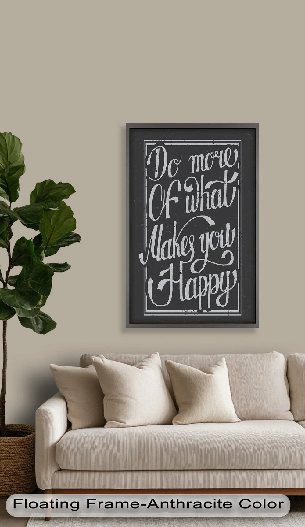Motivational Oil Painting – Positive Affirmation Wall Decor in Rustic Style
