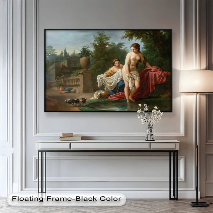 Bathing in the Garden – Neoclassical Elegance Oil Painting