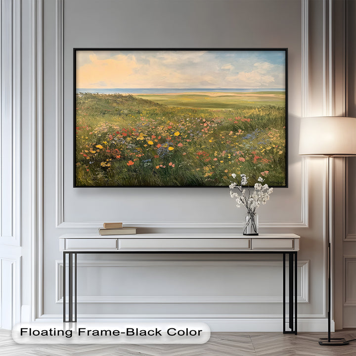 Seaside Meadow View – Landscape Oil Painting