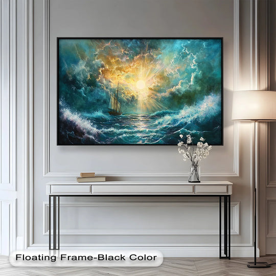 Sunlit Passage – Sailboat Oil Painting - MyPhotoStation