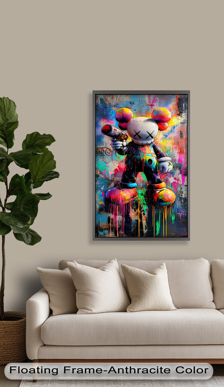 KAWS Street Blaster – Graffiti Pop Oil Painting