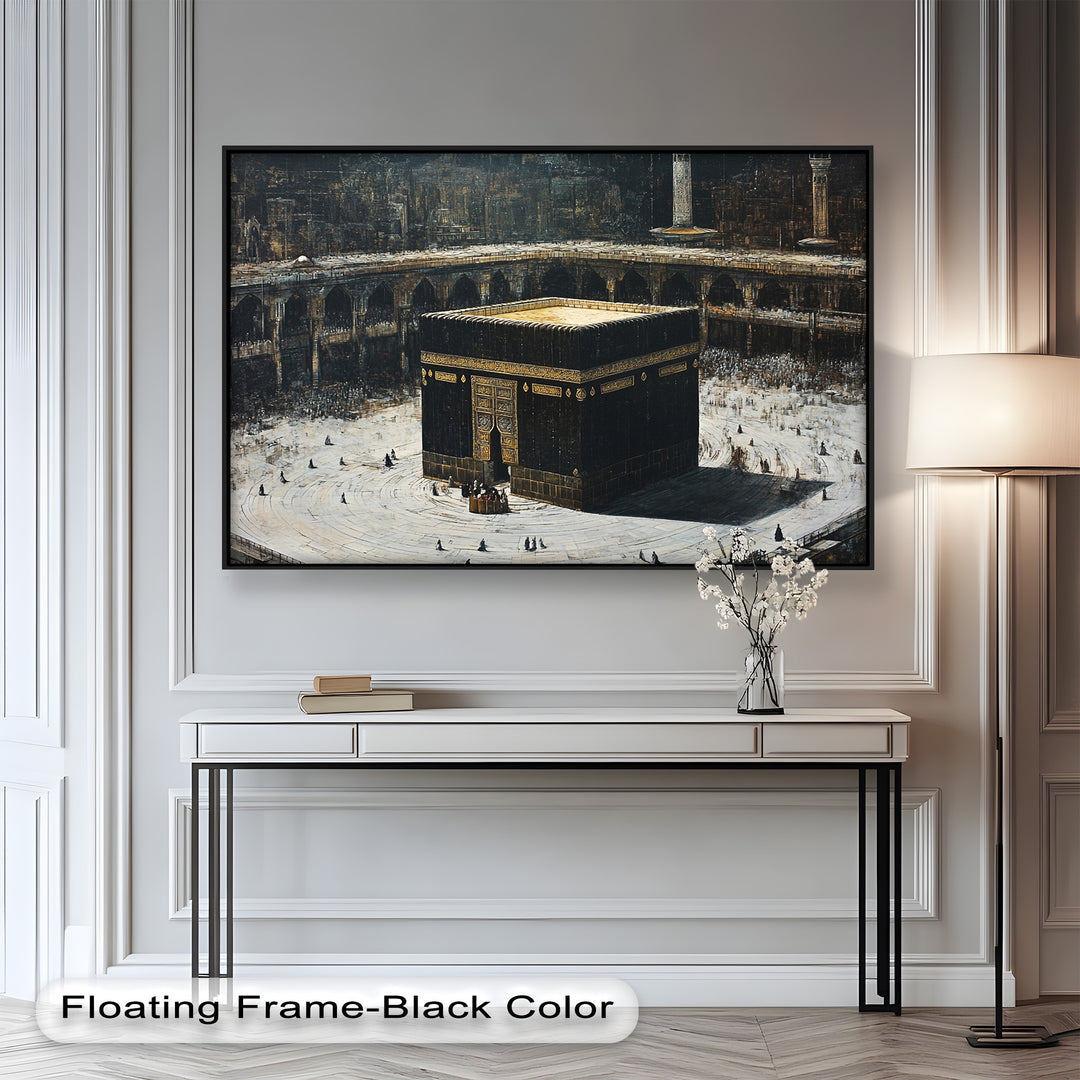 Kaaba Sacred Site Wall Art – Religious Oil Painting