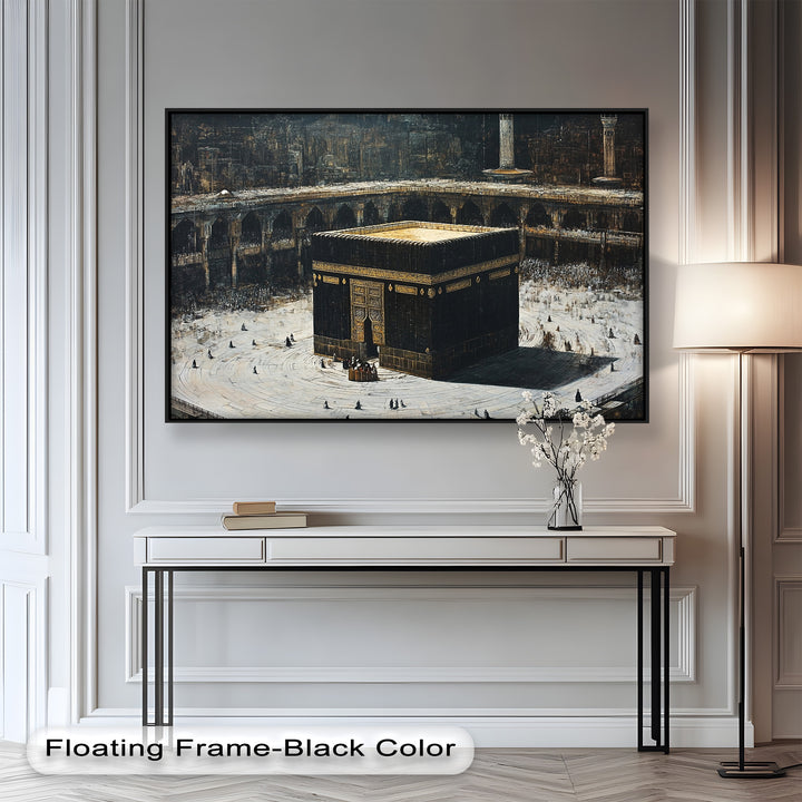 Kaaba Sacred Site Wall Art – Religious Oil Painting