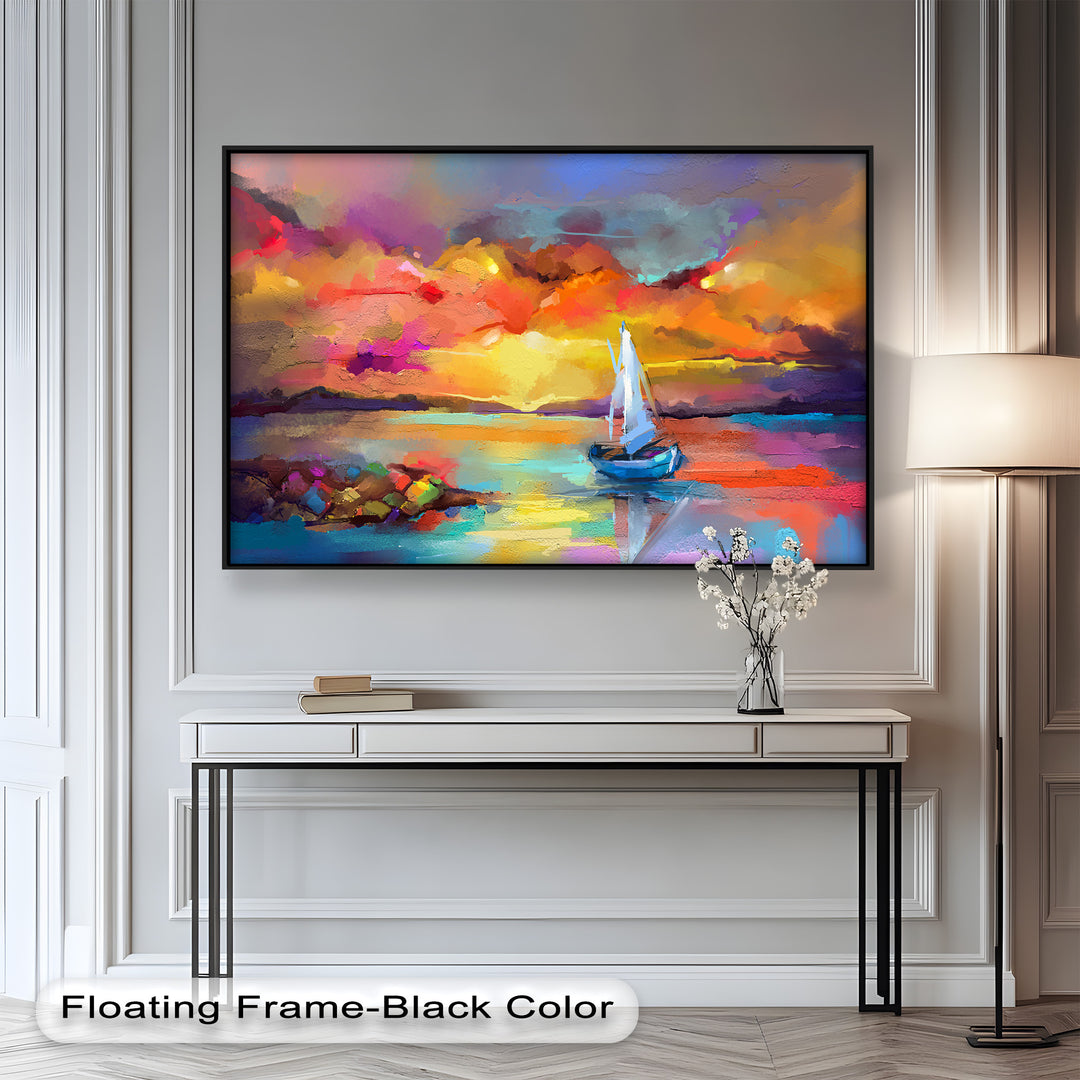 Ambesonne Head Scarf – Vibrant Seascape Oil Painting