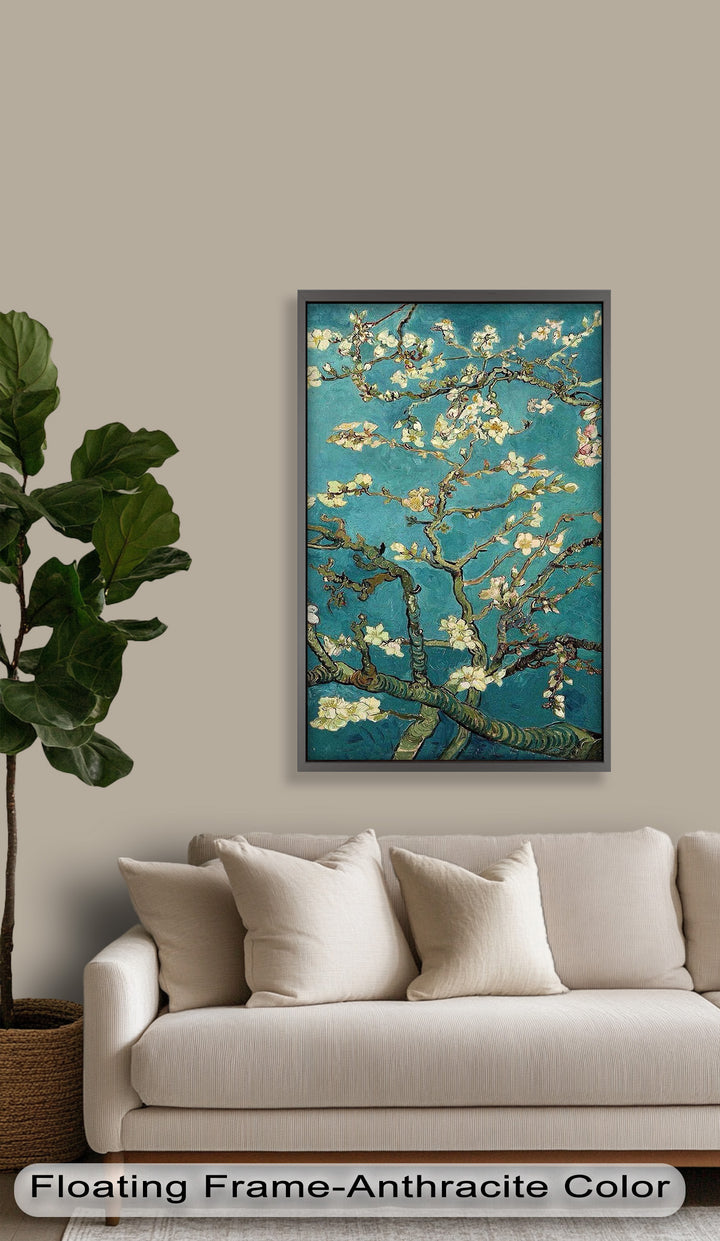 Spring Reverie – Blooming Almond Branches Flower Oil Painting