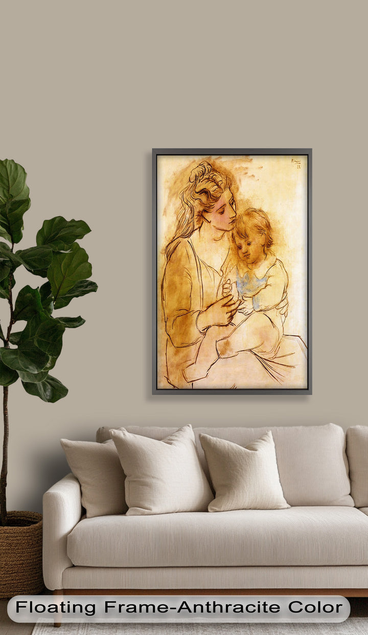 Tender Affection – Mother and Child Picasso Oil Painting