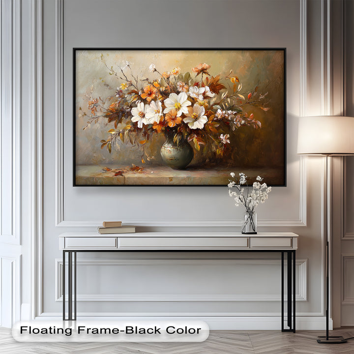 Old Style Vintage Flowers – Gerahmte Ölgemälde