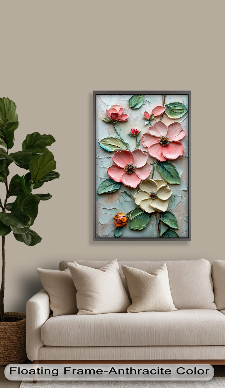 Petal Whispers – Floral Elegance Flower Oil Painting