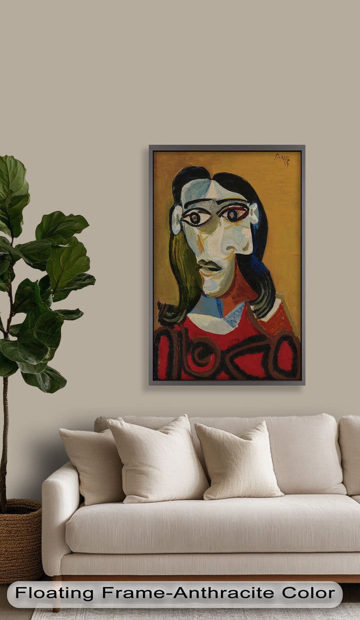 Abstract Portrait with Red Garment - Picasso Oil Painting