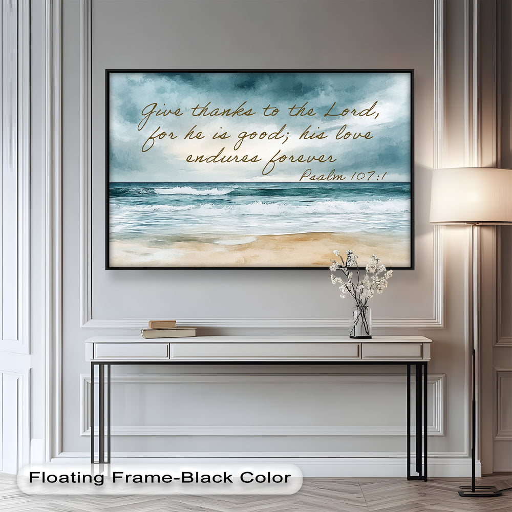 Peaceful seascape artwork reflecting faith, thanksgiving, and divine goodness.
