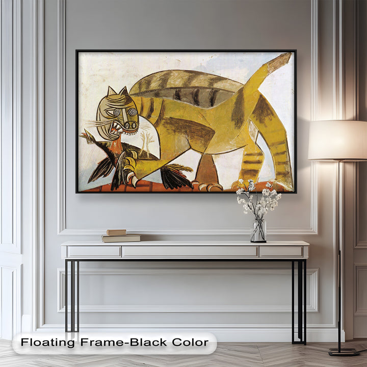 Wild Cat and Bird by Pablo Picasso – Cubist Oil Painting