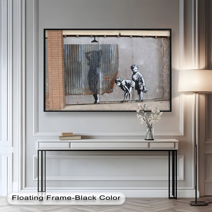 Boys Looking Girl – Banksy Oil Painting