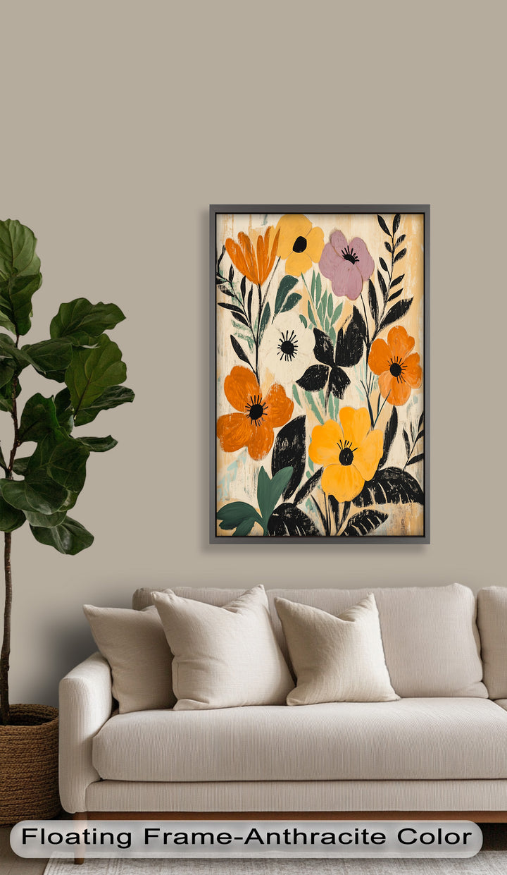 Harvest Blooms – Rustikales Boho-Ölgemälde