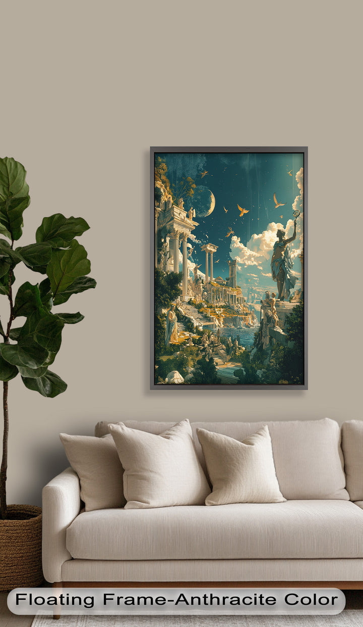 Majestic Temple of the Gods - Mythology Oil Painting