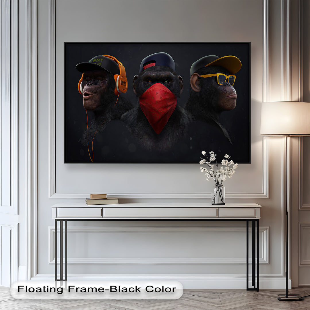 Urban Evolution – Streetwise Chimp Collective Banksy Oil Painting