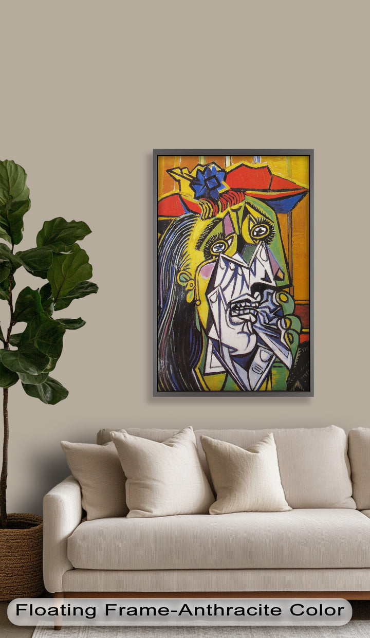 Woman in Anguish – Expressive Cubist Portrait Picasso Oil Painting