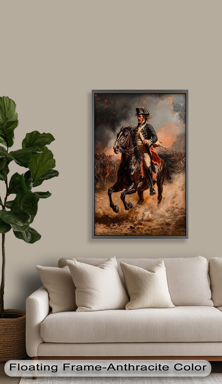 Rider of Defiance – Revolutionary Commander Oil Painting