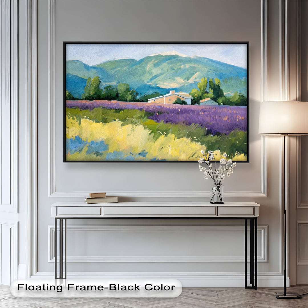 Lavender Fields in Provence – Impressionist Landscape Oil Painting