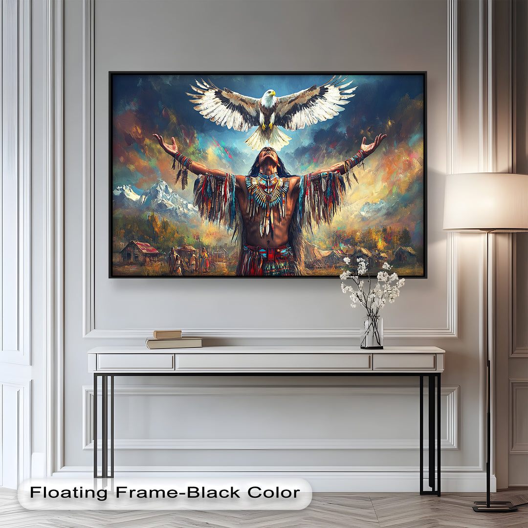 Call of the Sky – Native Ceremony Oil Painting