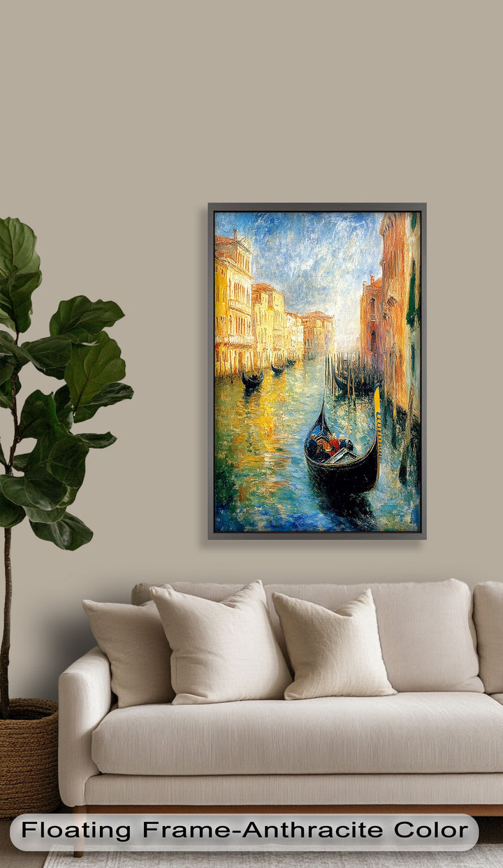 Venice Gondola Scene - Impressionist Oil Painting