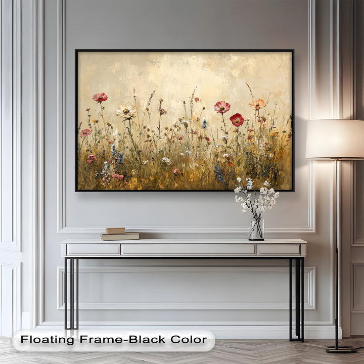 Vintage Wild Flowers – Rustic Floral Oil Painting
