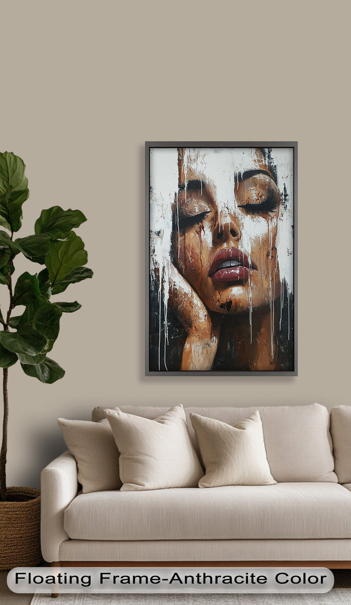 Dripping Silence – Modern Expressionist Abstract Oil Painting