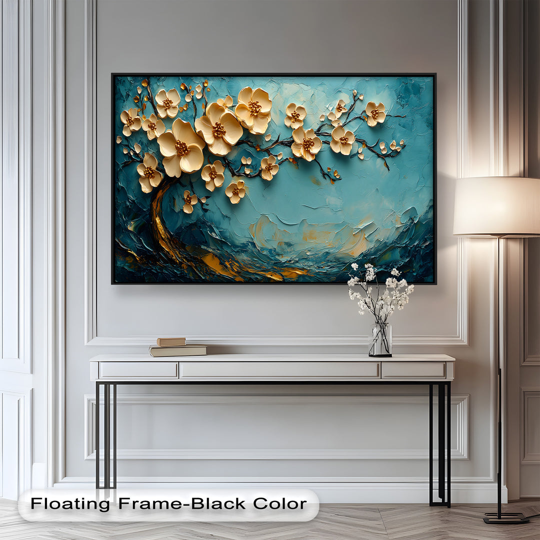Golden Flowers – Botanical Oil Painting