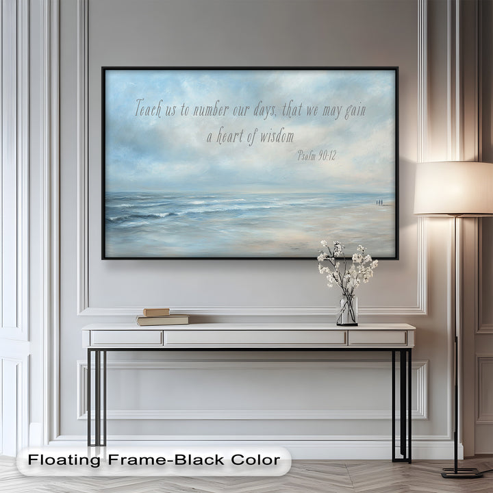Counting Our Days – Peaceful Ocean Scene with Psalm 90:12






