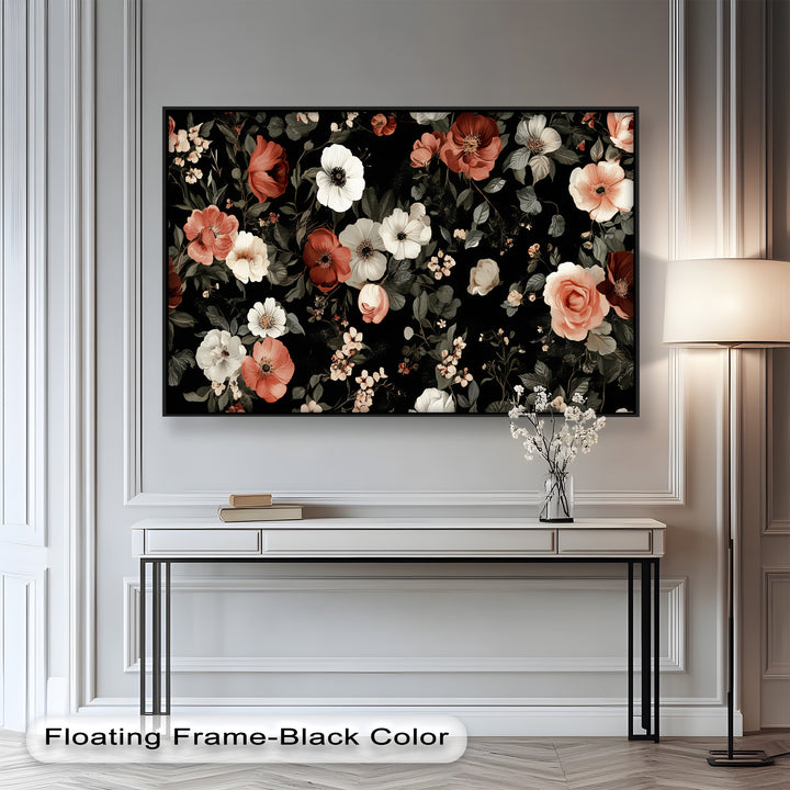 Vintage Garden Blooms Wall Art – Floral Oil Painting