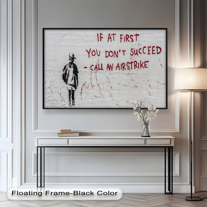 Call an Airstrike – Provocative Banksy Oil Painting