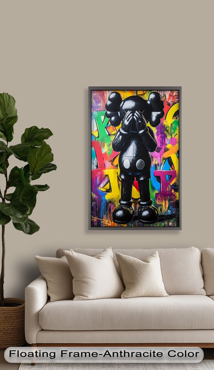 Behind the Hands – KAWS Oil Painting