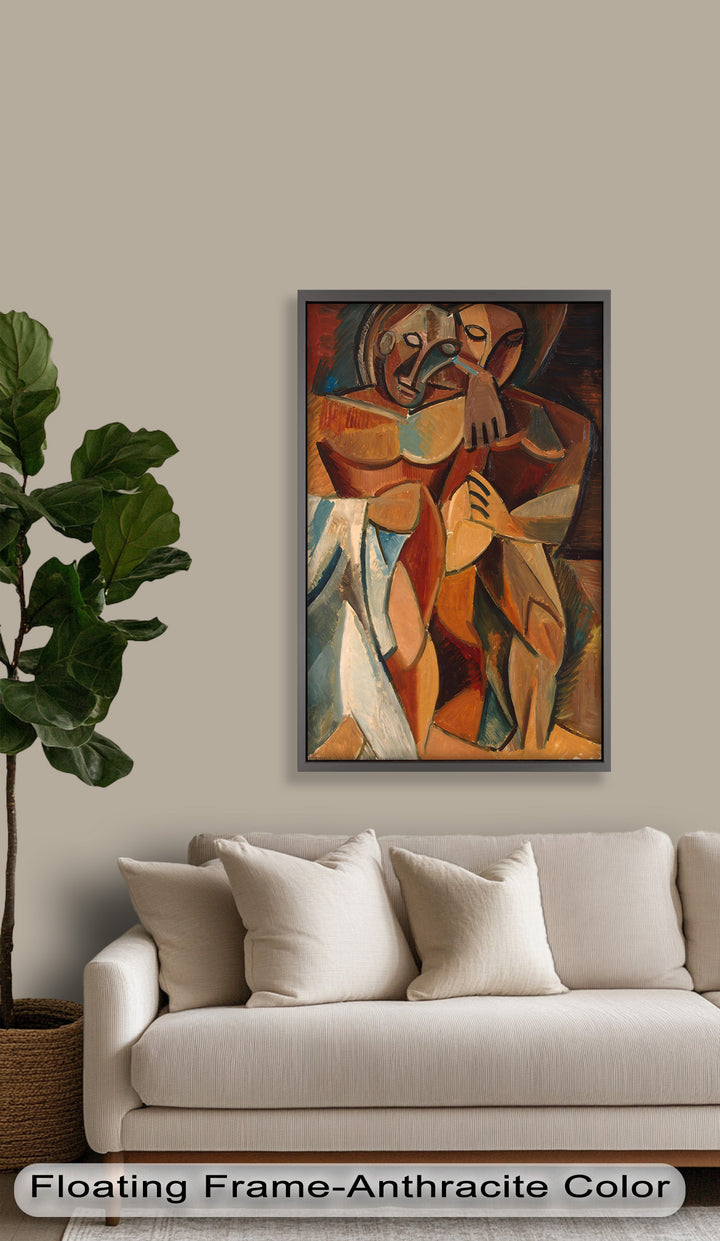 Embrace in Earth Tones – Picasso Oil Painting