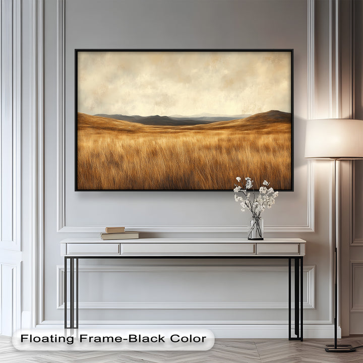 Golden Prairie Horizon – Landschaftsölgemälde