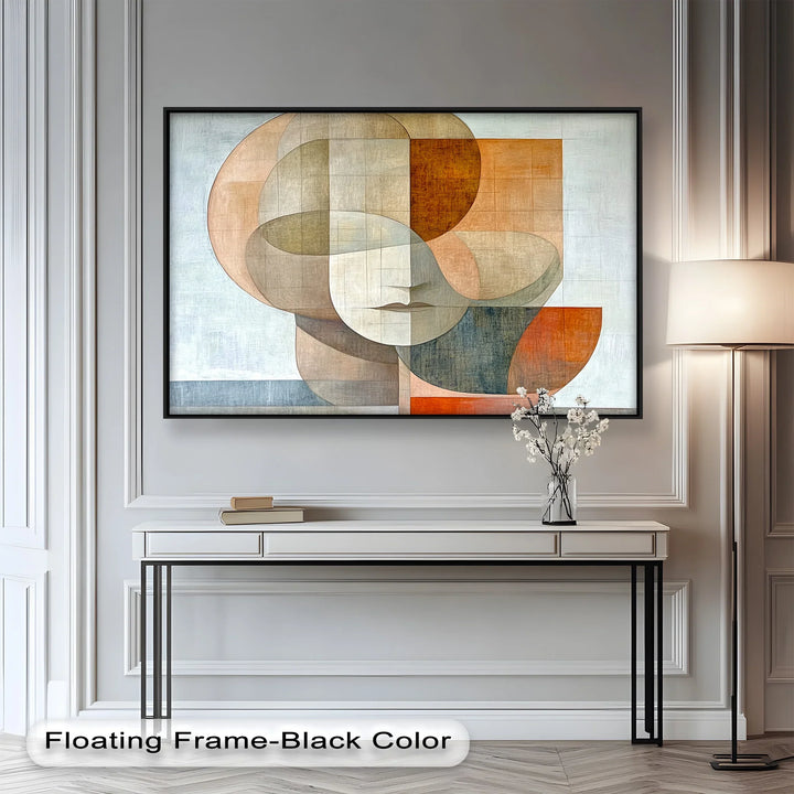 Geometric Face Portrait – Modern Abstract Oil Painting - MyPhotoStation