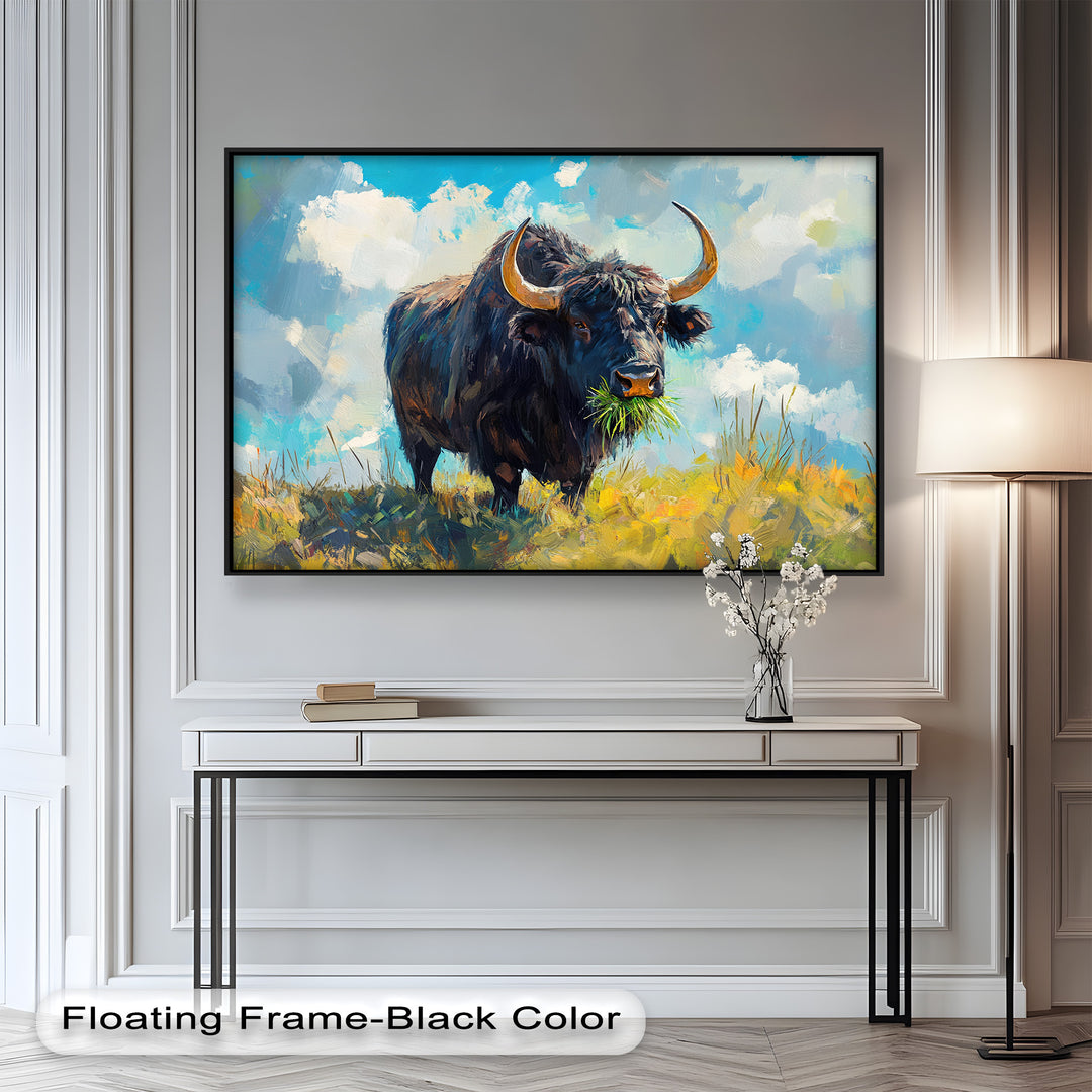 Highland Bull – Abstract Oil Painting