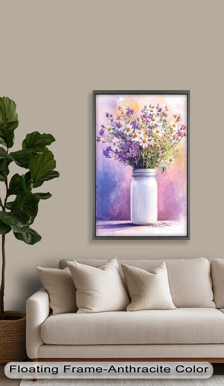 Wildflower Harmony – Sanftes Pastellblumen-Ölgemälde