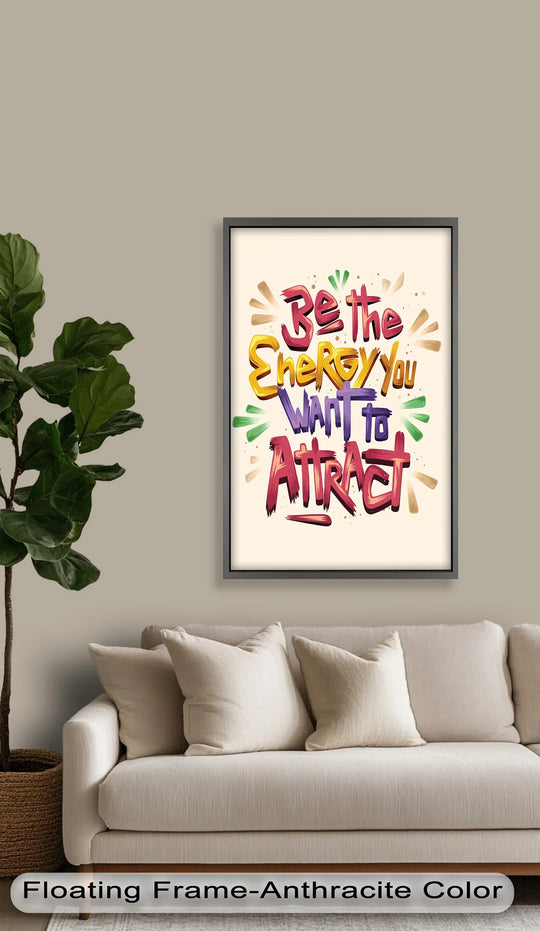 Dynamic brushstrokes convey the energetic message in this modern oil painting art featuring a motivational quote with vibrant, radiating colors.
