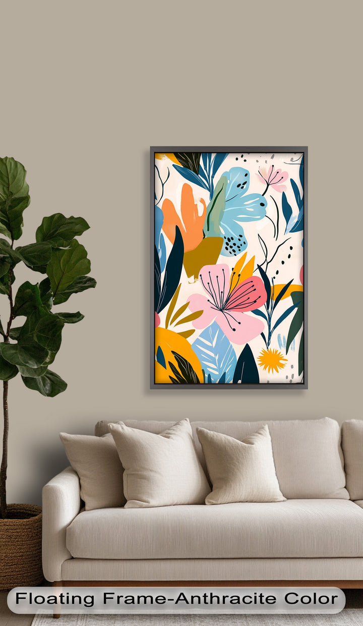 Lebendige Blütenbrise – Boho Blumen Ölgemälde