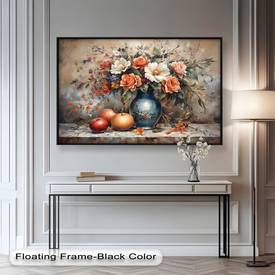 Vintage Floral Harmony – Still Life Oil Painting