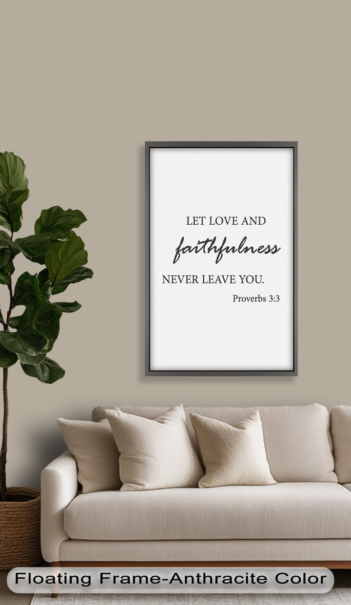 Let Love and Faithfulness – Bible Verse Oil Painting