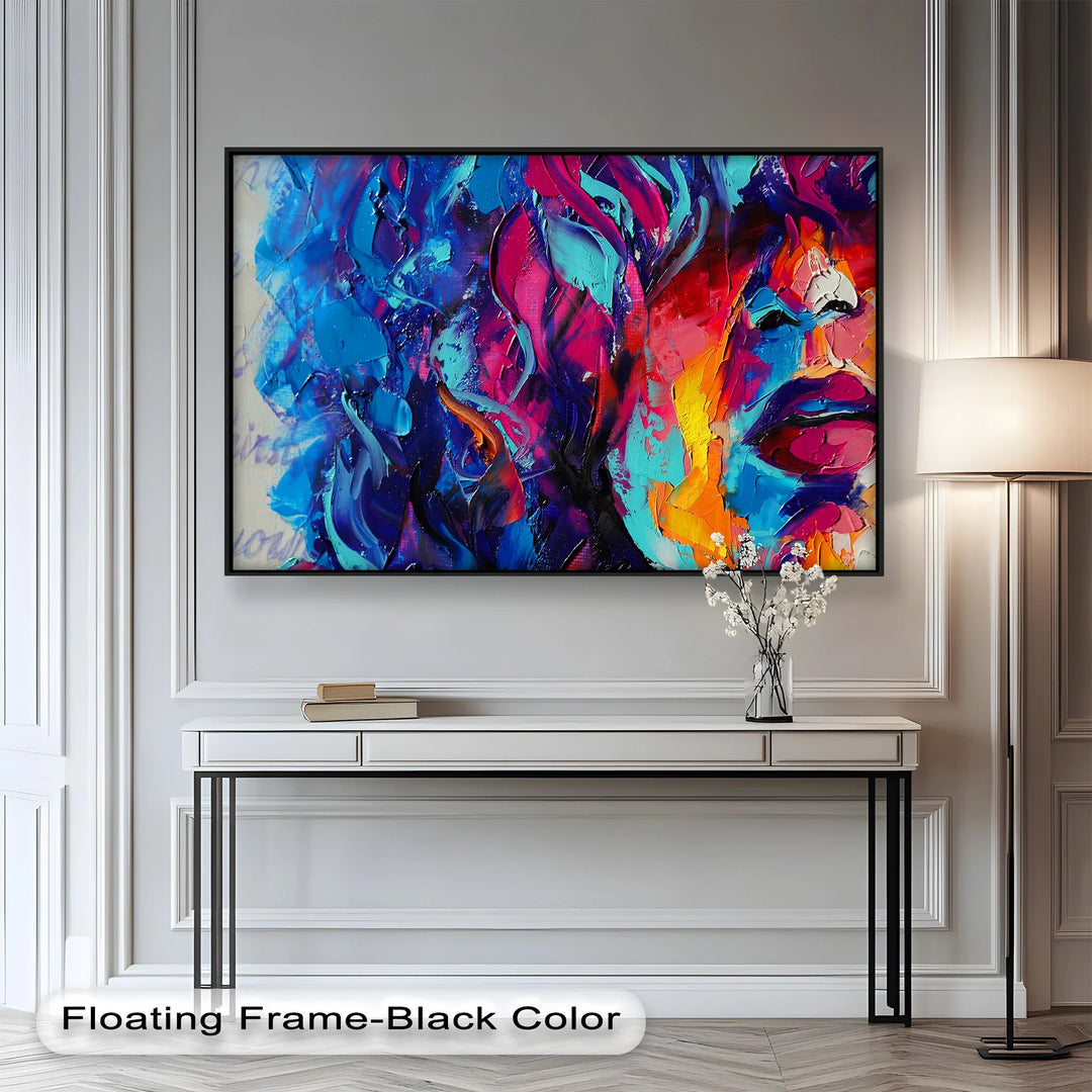 Colored Woman – Expressive Abstract Oil Painting - MyPhotoStation