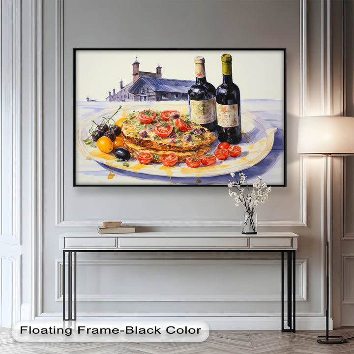 Tuscan Table – Rustic Lasagna and Wine Still Life Food Painting