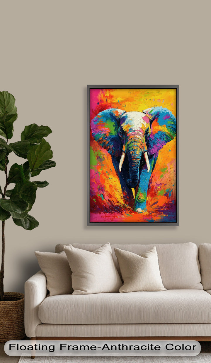 Color Explosion Elephant - Animal Oil Painting