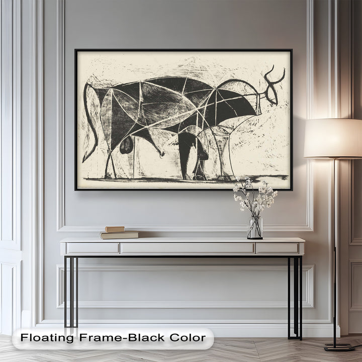 The Bull by Pablo Picasso – Minimal Abstract Oil Painting