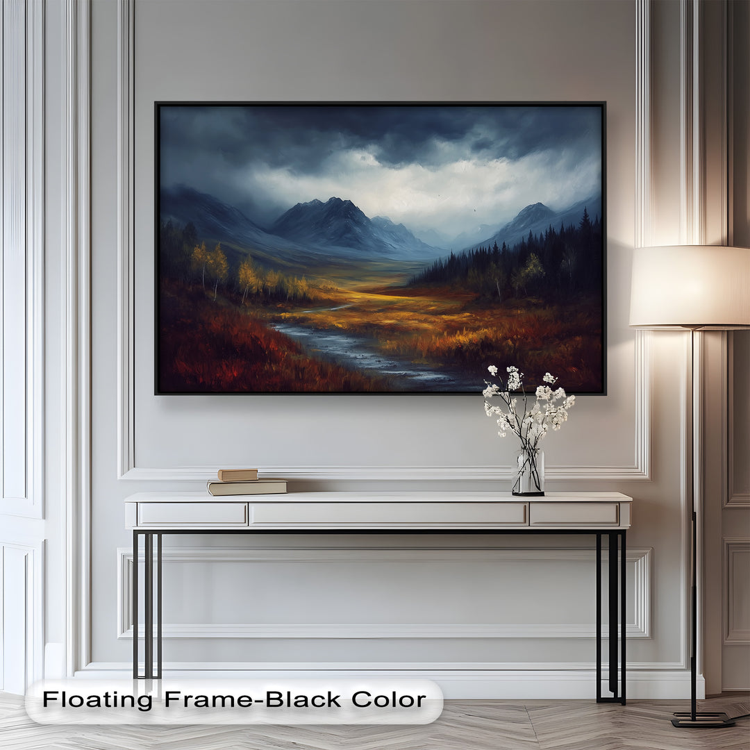 Stormy Valley Wall Art – Landscape Oil Painting
