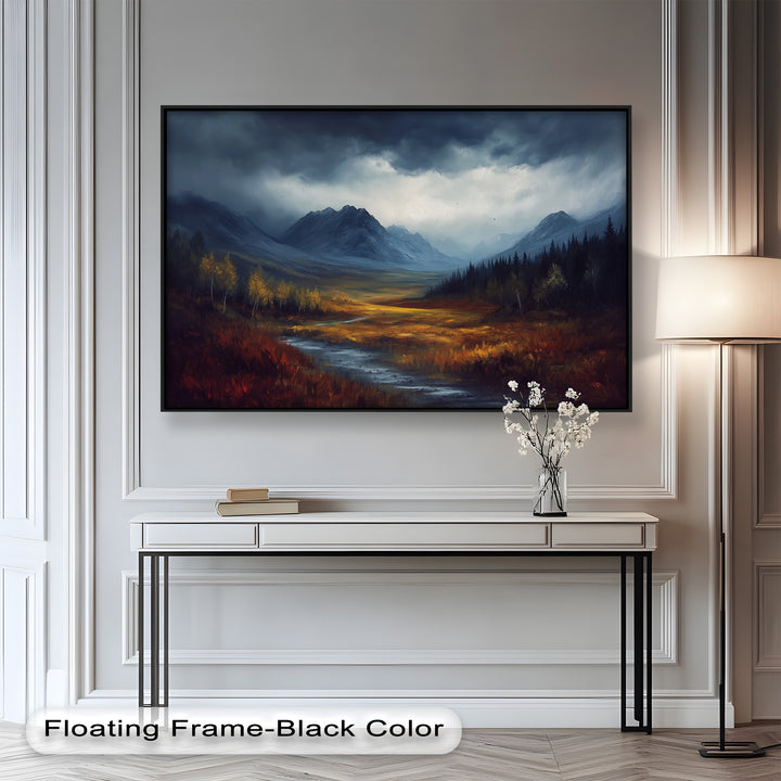 Stormy Valley Wall Art – Landscape Oil Painting