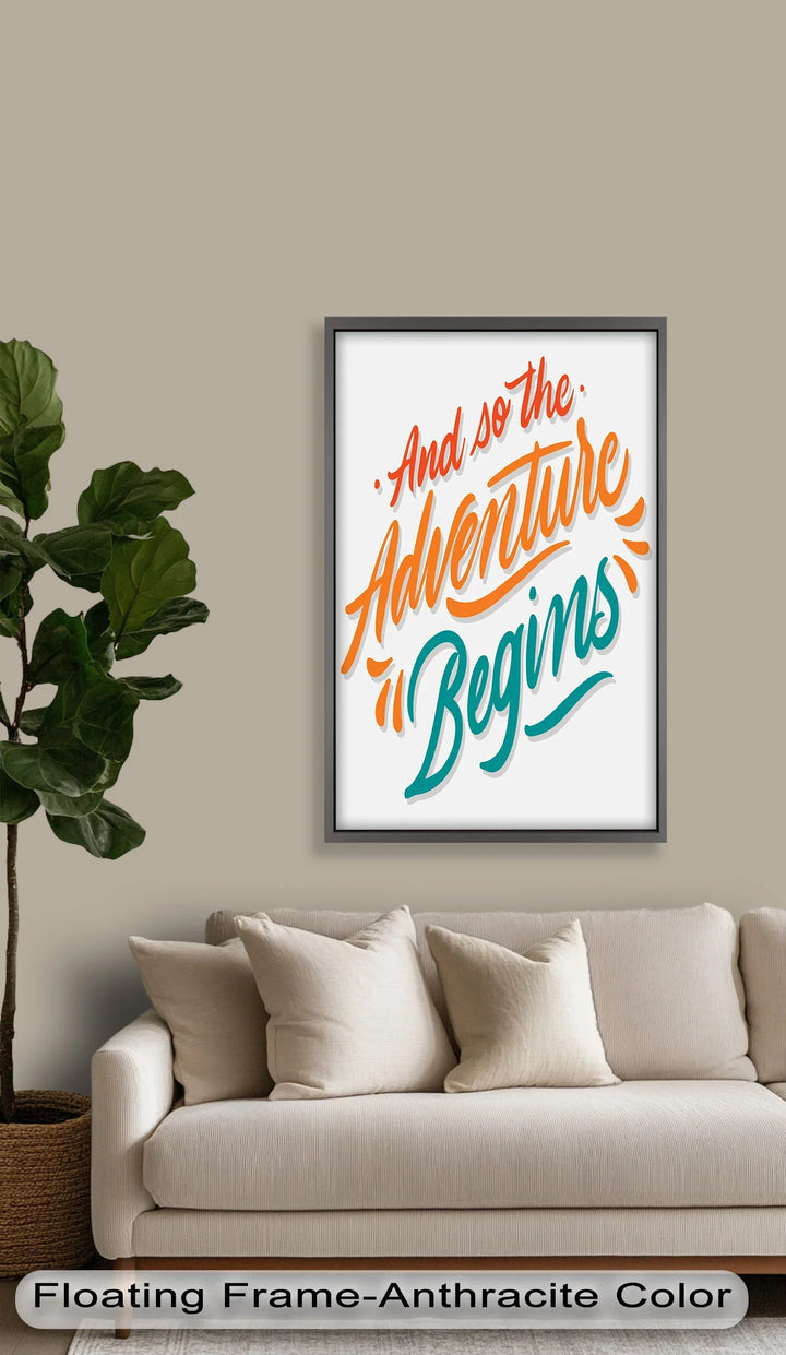 And So the Adventure Begins – Colorful Motivational Oil Painting - MyPhotoStation