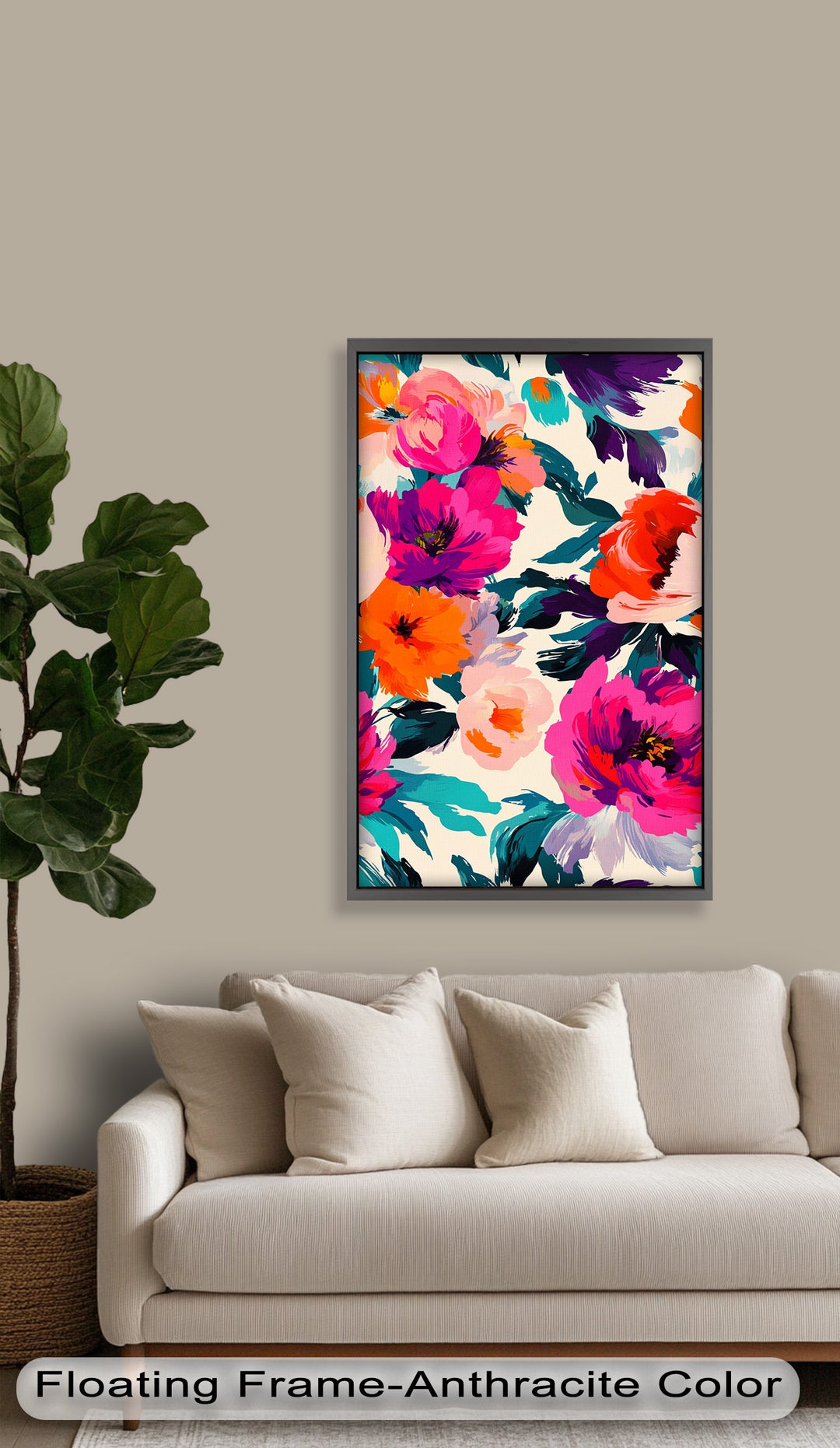Bold Boho Bloom – Fauvist Floral Explosion Oil Painting