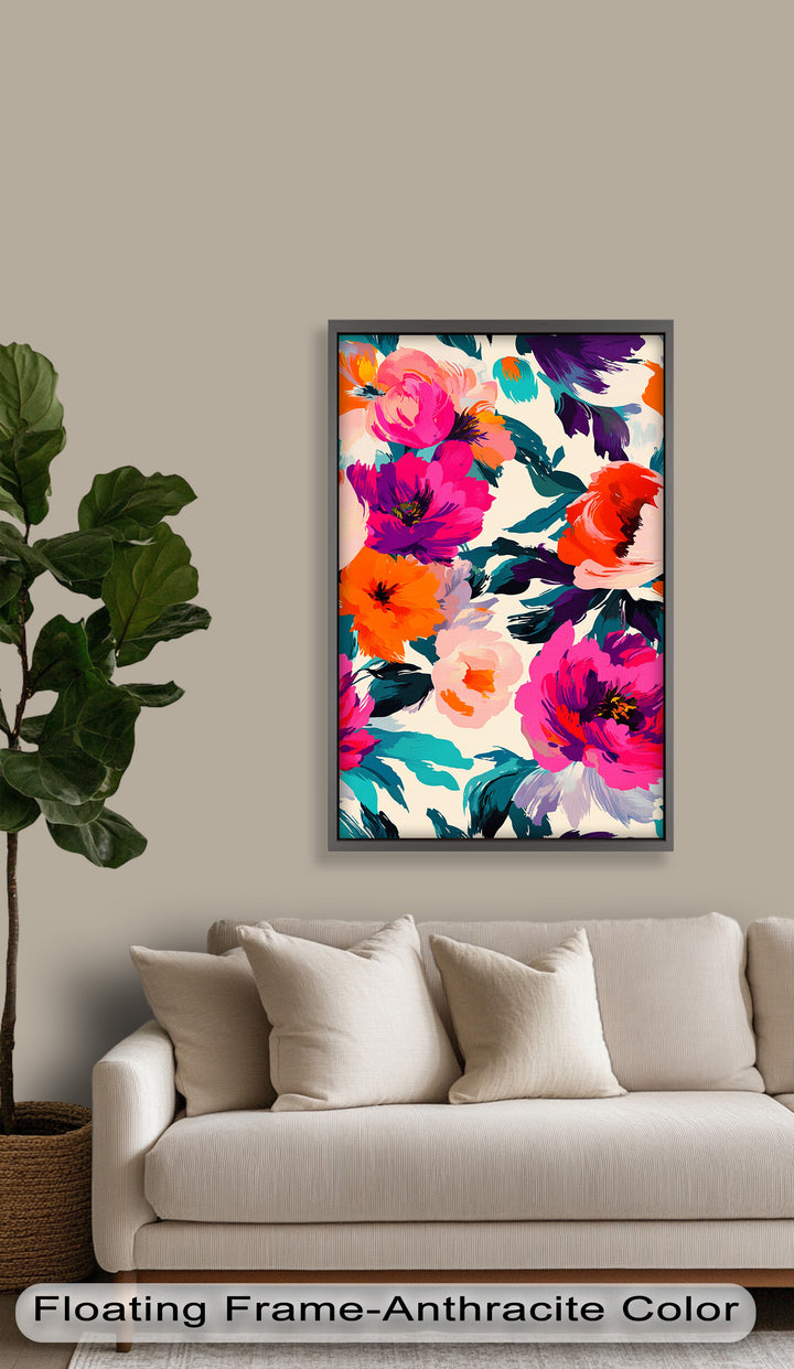 Bold Boho Bloom – Fauvist Floral Explosion Oil Painting